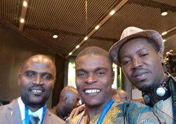 Deputy Minister for Lands and Rails J Darious Kollie, Coordinator Samuel C Wonasue, Technical Lead from the Ministry of Public Works Barbes B. Dawodu