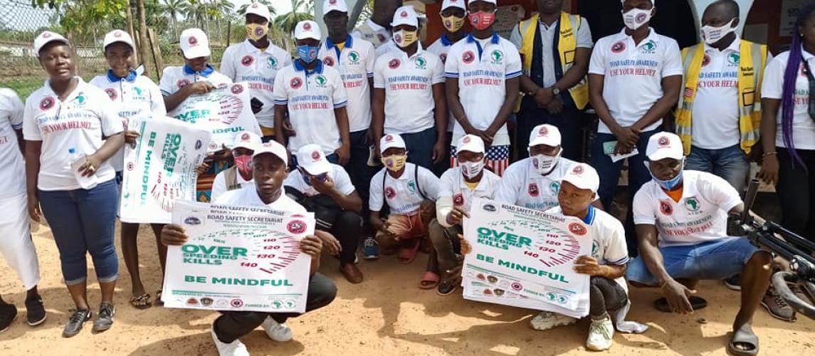 The NRSS team meeting with The Federation of Motorcycle and Transport Union in Zwedru City, Grand Gedeh County